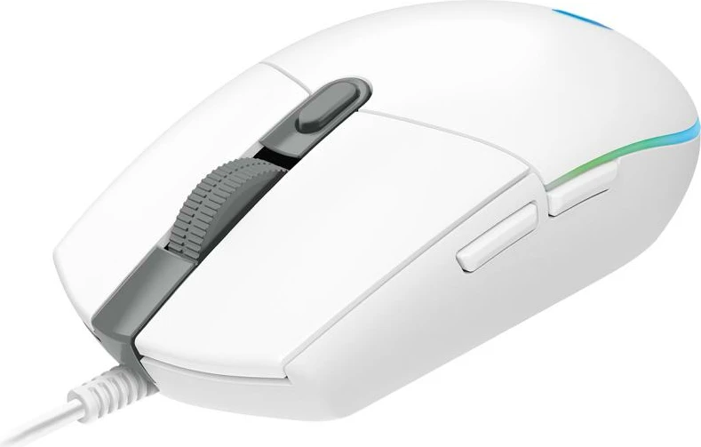 Maus lojërash Logitech G102 LIGHTSYNC, RGB i personalizueshëm, DPI i rregullueshëm, me kabllo USB, bardhë
