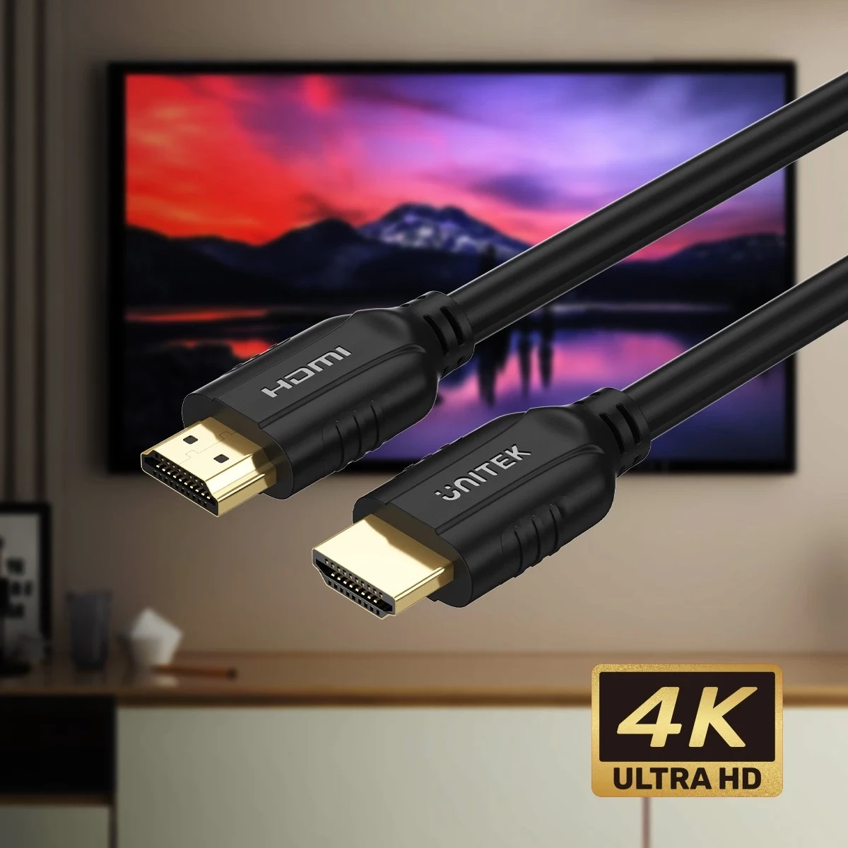 Kabell HDMI Unitek 2.0, 4K 60Hz, 15m i zi