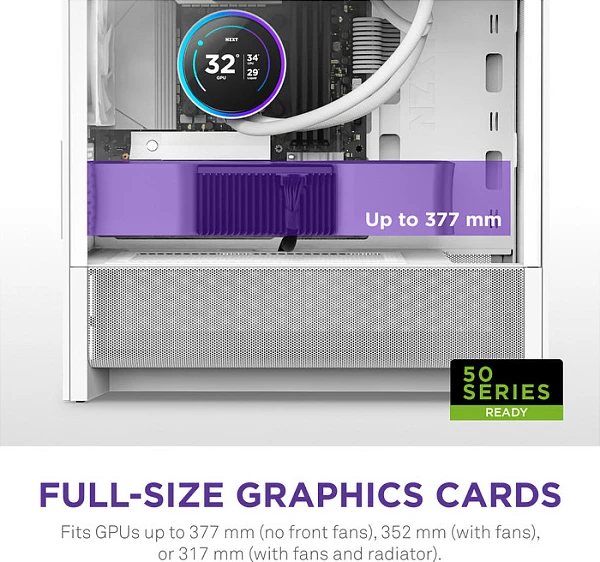 Kasë NZXT H9 H3 Flow, Midi Tower, micro ATX/Mini-ITX, mesh, xham i temperuar, e bardhë