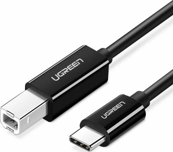 Kabllo USB-C në USB-B Ugreen US241 USB 2.0 2 m e zezë