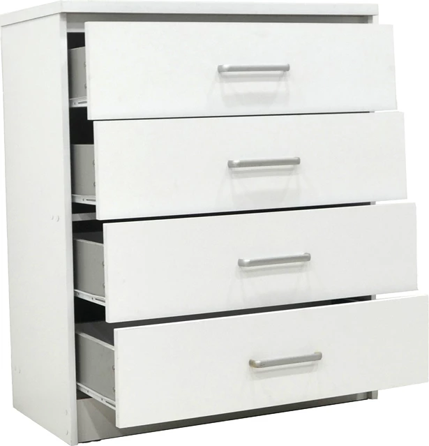 Komodë me 4 sirtarë Olympus, ngjyrë e bardhë, 80x40x95