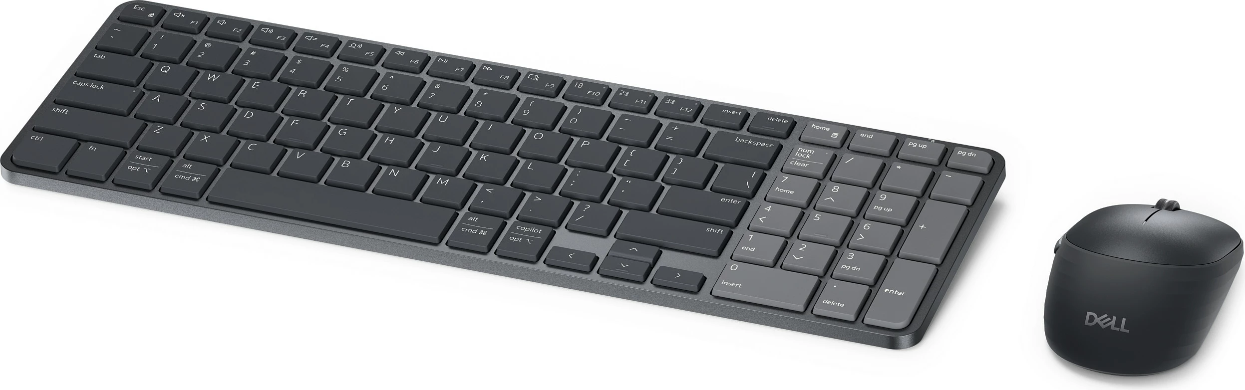 Set tastierë + maus Dell PRO 7 Rechargeable Compact, rikarikueshme, e zezë