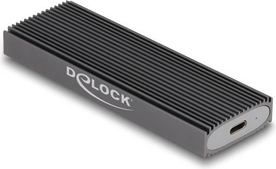 Kasë për SSD M.2 DeLOCK USB Type-C, NVMe/SATA, 10 Gbit/s, gri