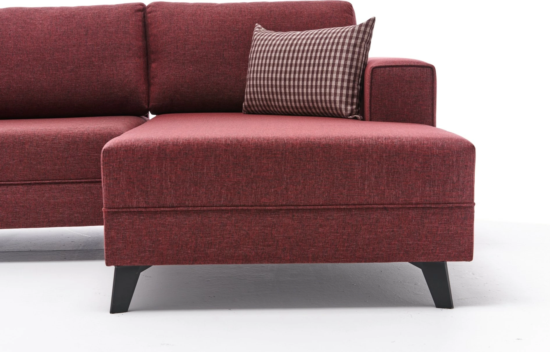 Kënd-sofë krevati Atelier del Sofa, Efsun, ngjyrë e kuqe e errët