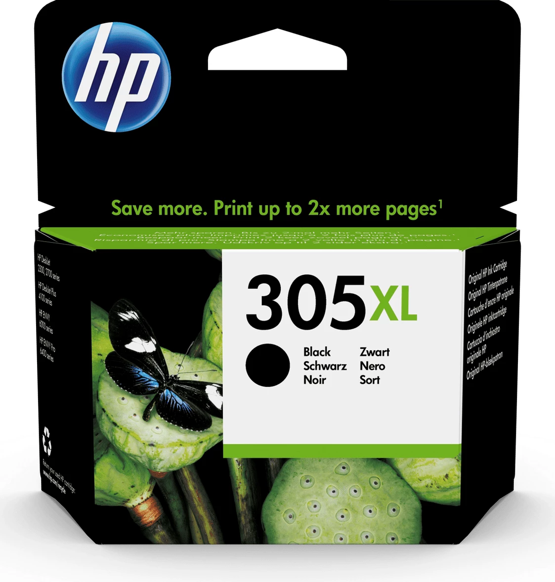 fishek boje, HP, 305XL / 3YM62AE, rendiment 240 faqe, XL, e zezë