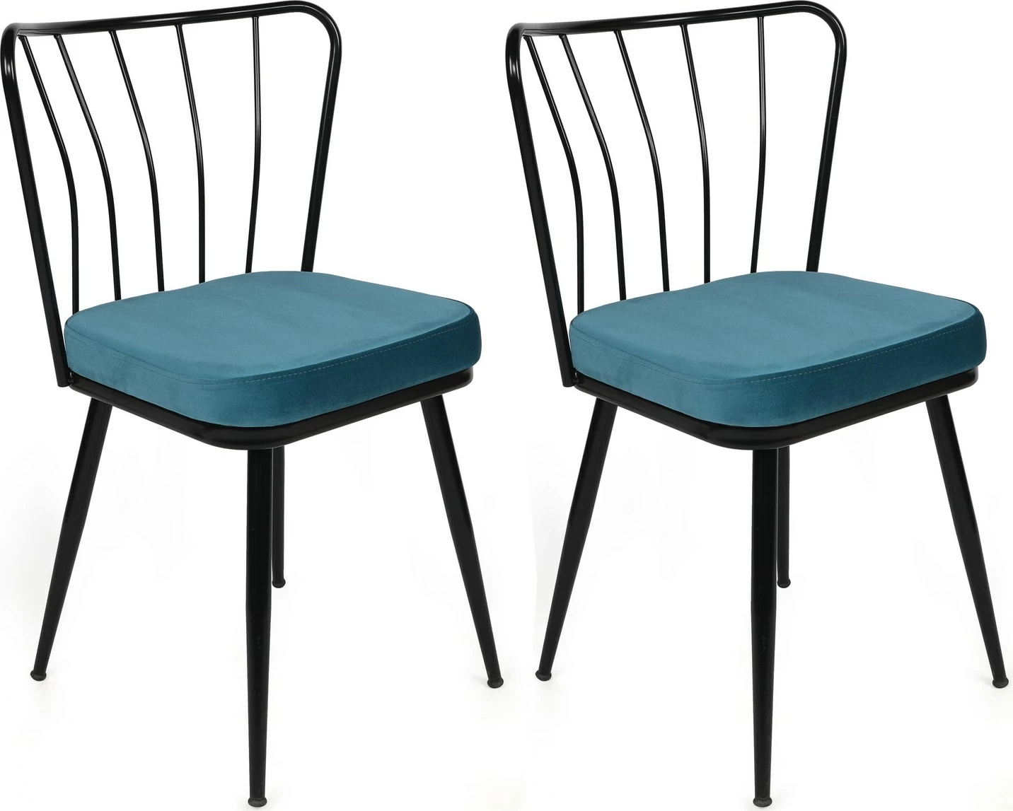 Set karrigesh (2 copë), Skye Decor, Yıldız-952 V2, blu dhe e zezë