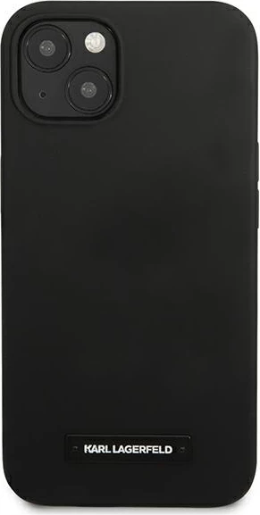 Mbështjellës Karl Lagerfeld KLHCP13SSLMP1K për iPhone 13 mini, silikon, i zi