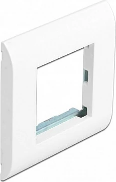 Mbajtës moduli DeLOCK Easy 45 me kornizë 80 x 80 mm, pa vida, ABS, e bardhë
