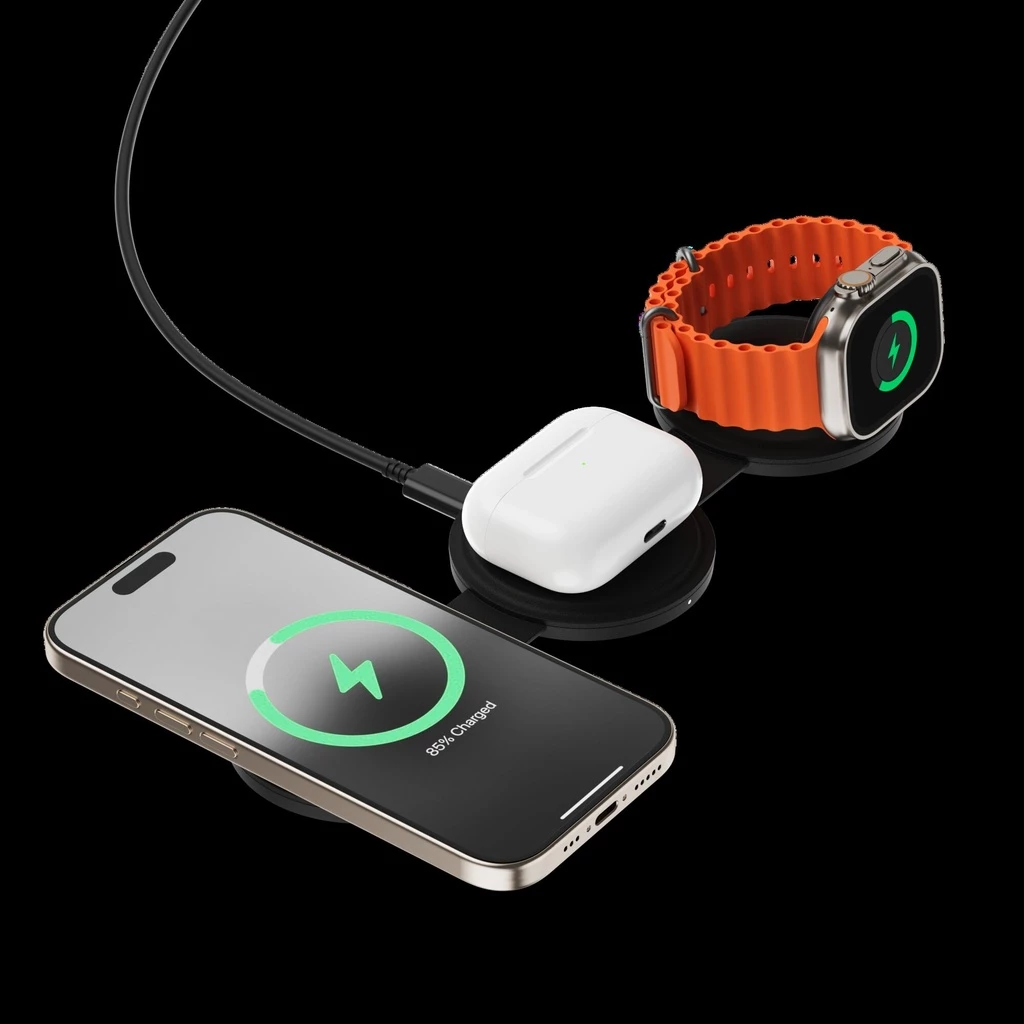 Satechi OntheGo 3-in-1 Wireless Charger - Black