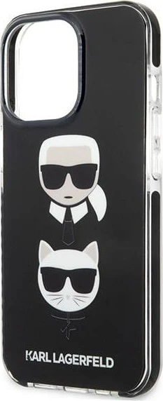 Mbështjellës Karl Lagerfeld KLHCP13LTPE2TK për iPhone 13/13 Pro 6.1", Hardcase, i zi