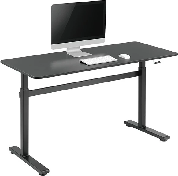 Tavolinë pune sit-stand LogiLink, manuale, 140x60cm, e zezë