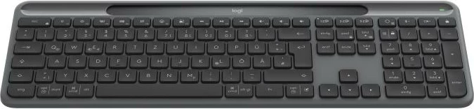 tastierë wireless Logitech Signature Slim Solar+ K980 920-013757, Bluetooth, full-size me numpad, e zezë