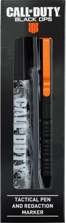 Set stilolapsash EXG Call of Duty Black Ops 4, tactical pen + marker, zi/portokalli, set 2 copë