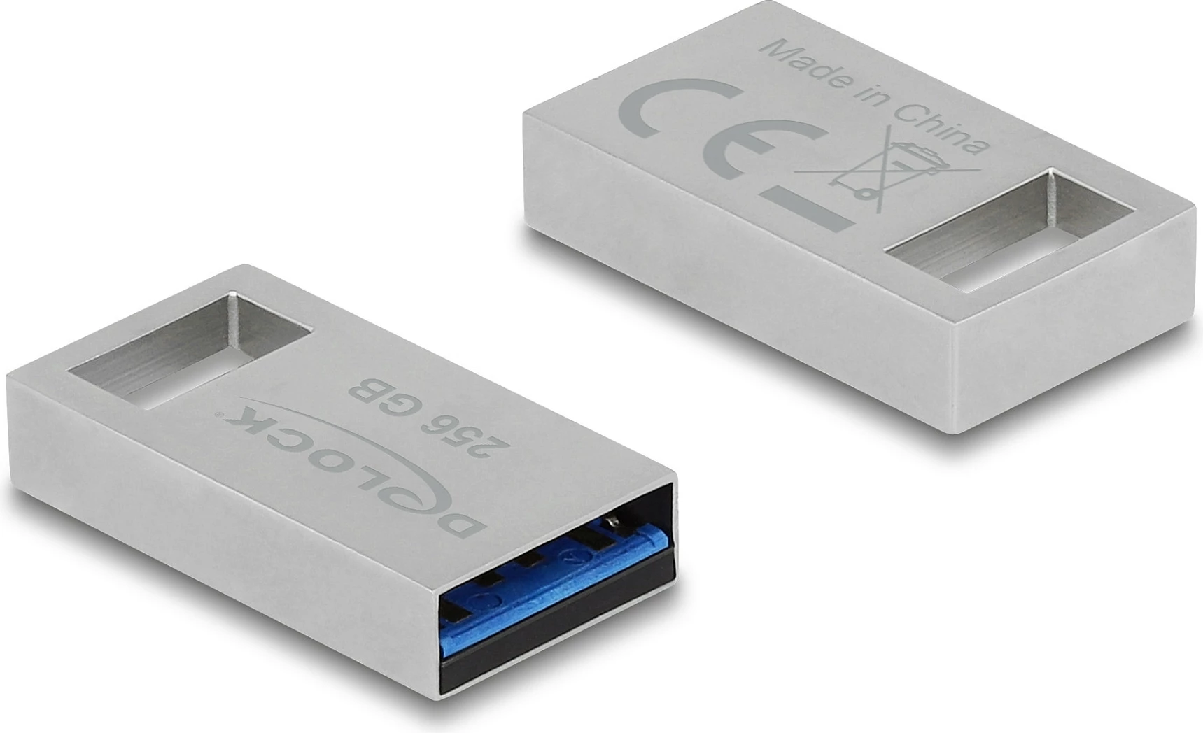 USB stick DeLOCK 256GB, USB-A 3.2 Gen 1, metal, capless, gri