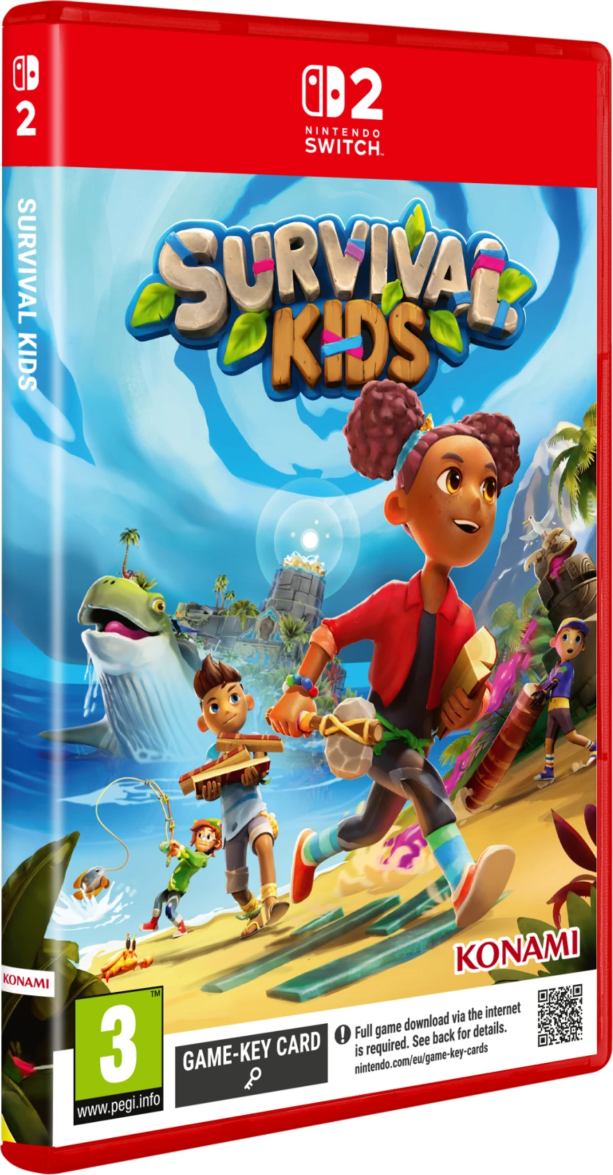 Lojë Nintendo Switch 2 Konami Survival Kids, PEGI 3, kooperativë 1-4 lojtarë (2 lokal/4 online), Game-Key Card