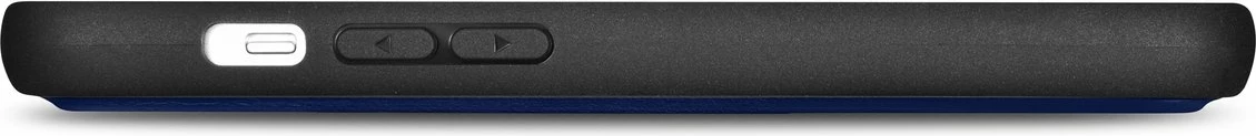 Mbështjellës iCarer Wallet Case 2in1 për iPhone 14 Pro, lëkurë natyrale, Anti-RFID, Blu