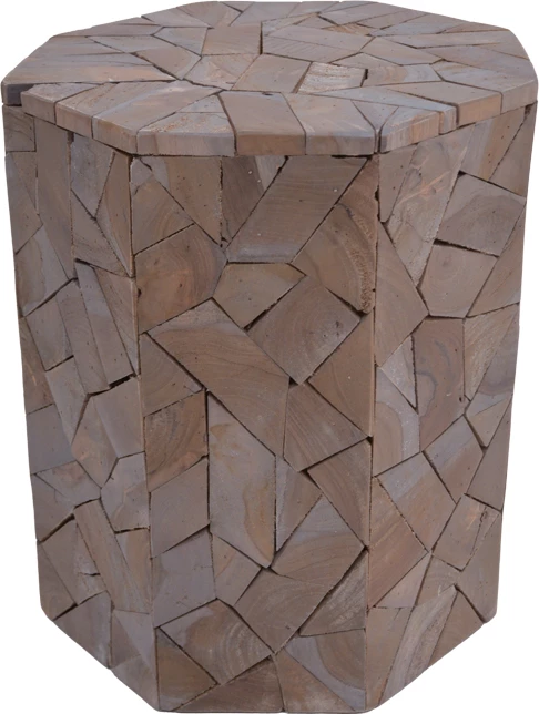 Karrige për bar, ngjyrë gri, dru suar, D32x40cm