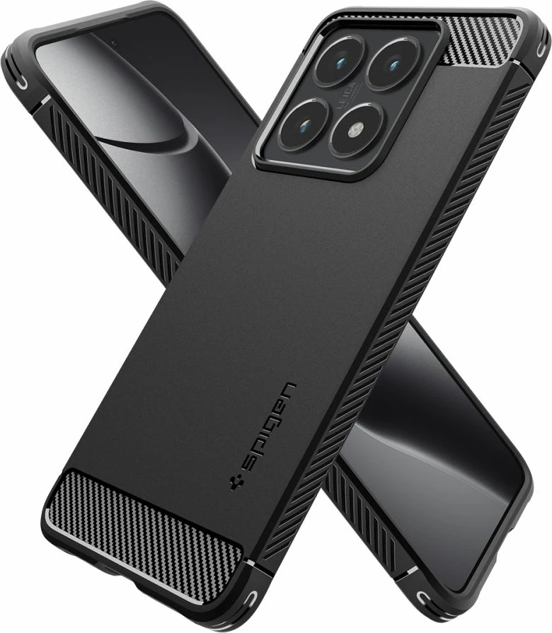 Mbështjellës Spigen Rugged Armor për Xiaomi 14T Pro, Matte Black