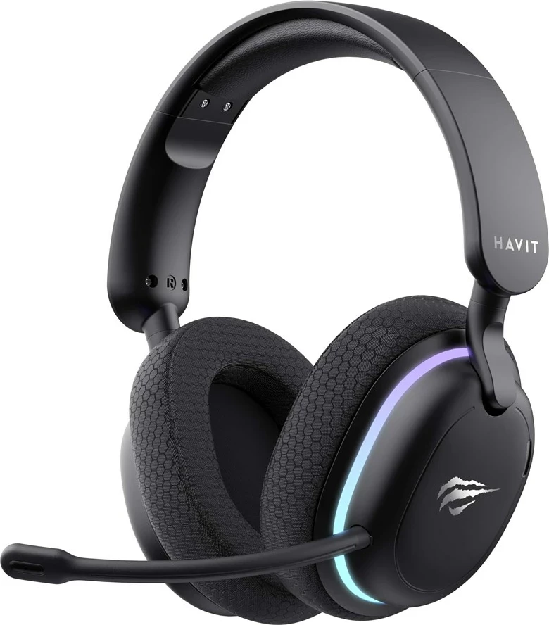 Kufje gaming HAVIT Fuxi-H7, me mikrofon, Wireless & Wired, e zezë