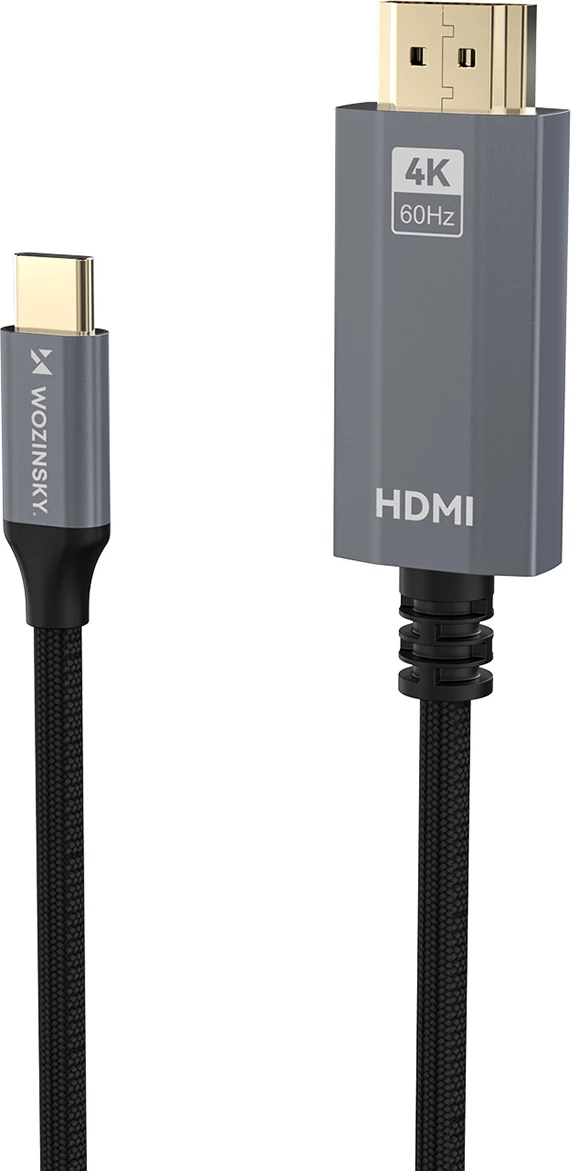 Kabllo USB-C në HDMI, Wozinsky WCCH-01, 4K 60Hz 1.8 m, e zezë