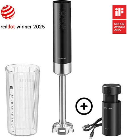 Blender dore kabllos Zwilling XTEND, 250 W, 3 shpejtësi, gotë 0.6L, i zi
