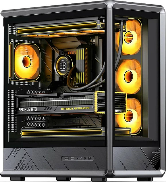 Kasë Jonsbo D401, Midi Tower ATX, Tempered Glass, e zezë