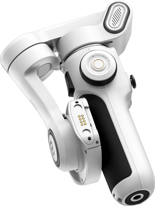 Gimbal 3-aksësh për celular AOCHUAN P2 me modul AI, MagSafe, ekran OLED, set me tripod e çantë, i bardhë