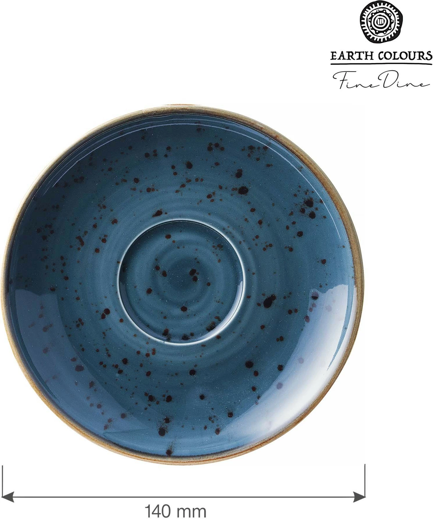 Pjatë e vogël për kafe Fine Dine Iris Ø140 mm, blu, set 6 copë