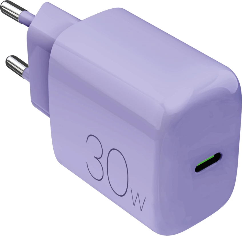 Karikues muri, Puro Pro Lite 30W, USB-C PD 30W, 1 port, prizë EU, vjollcë