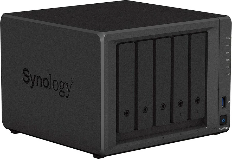 NAS Synology DiskStation DS1522+, Tower, AMD Embedded R-Series SoC, R1600, 8 GB, DDR4