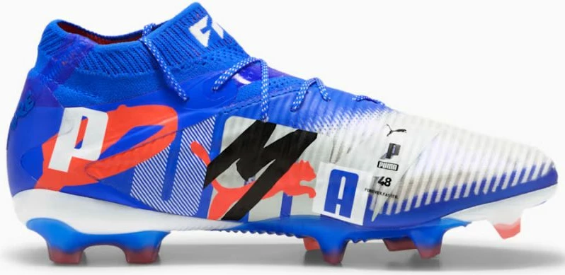 Atlete futbolli Puma për meshkuj, të bardha e kaltër