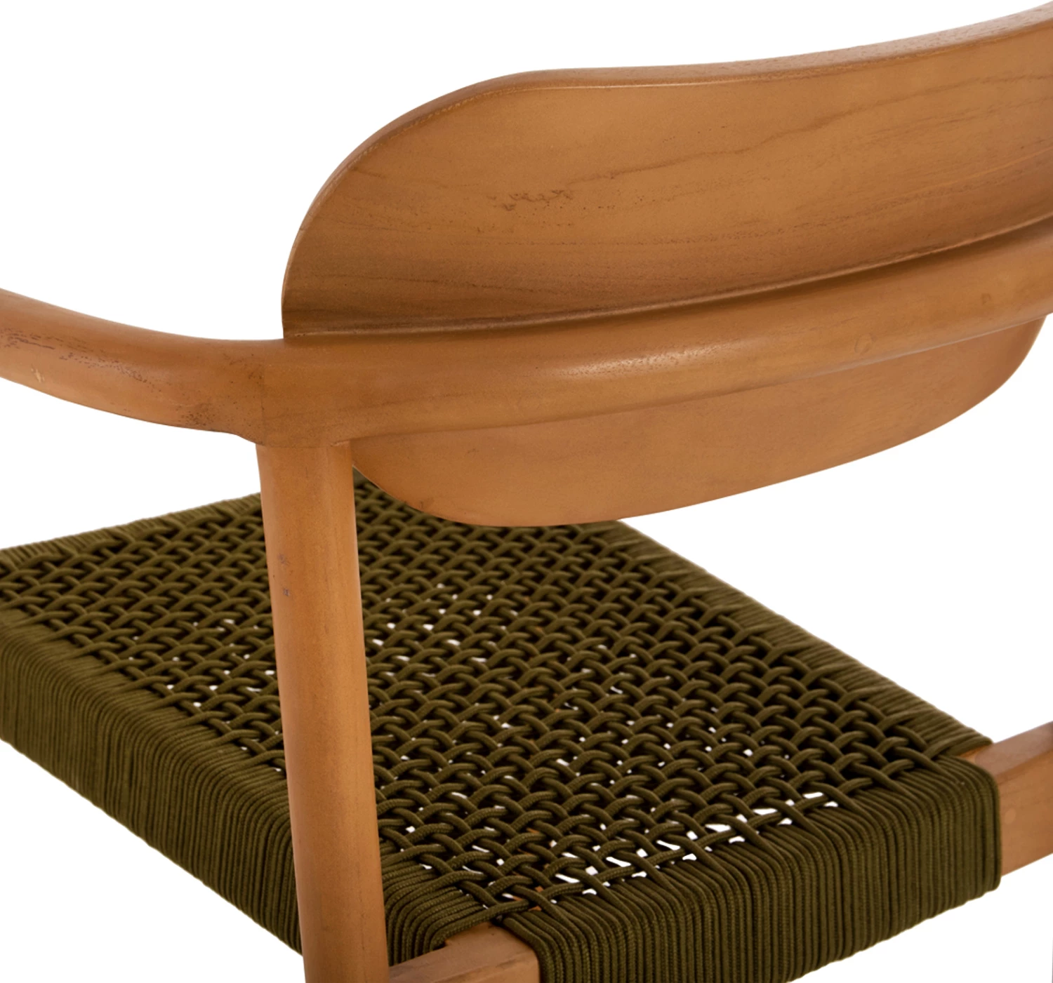 Karrige OSLO FH9636.05 dru teak natyral & litar jeshil 55x54x80Hcm