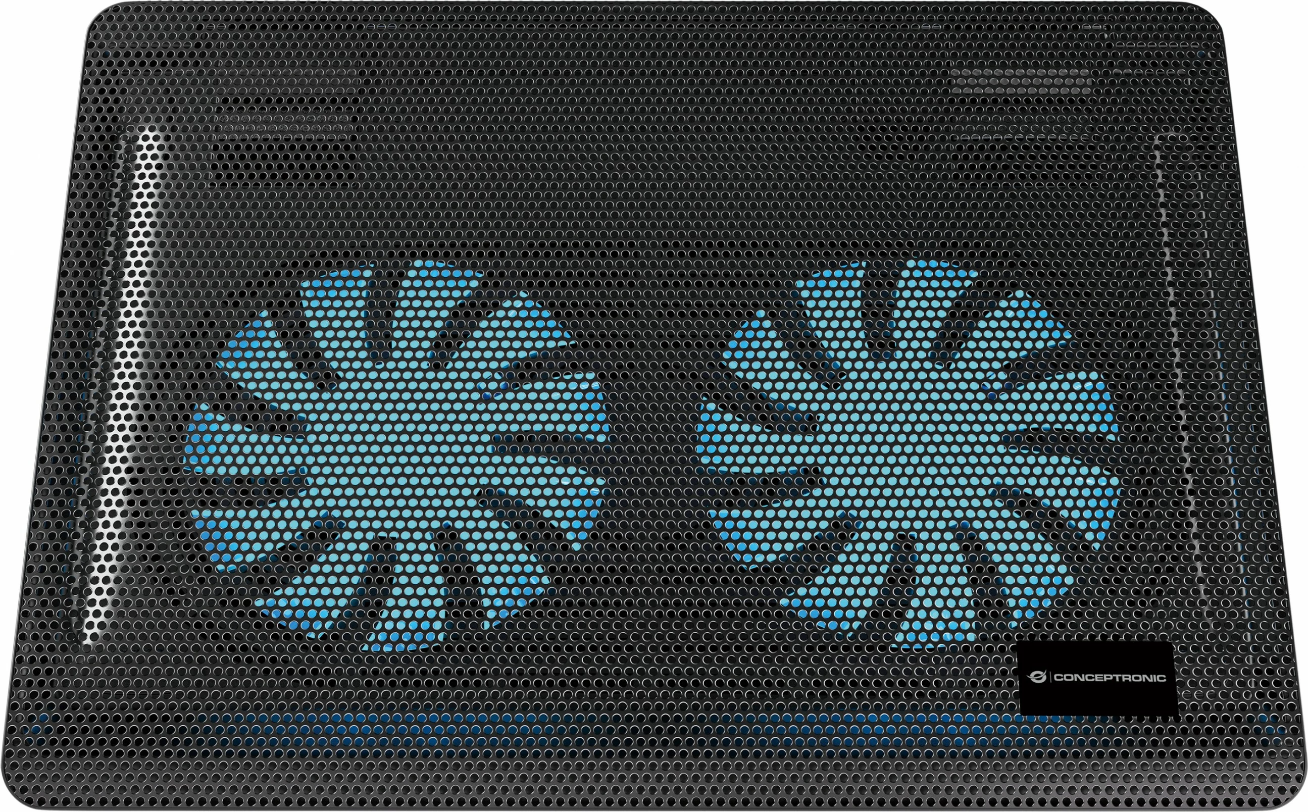 Mbështetëse ftohëse Conceptronic 2-Fan USB-A2.0 për laptop 15.6 inç, e zezë