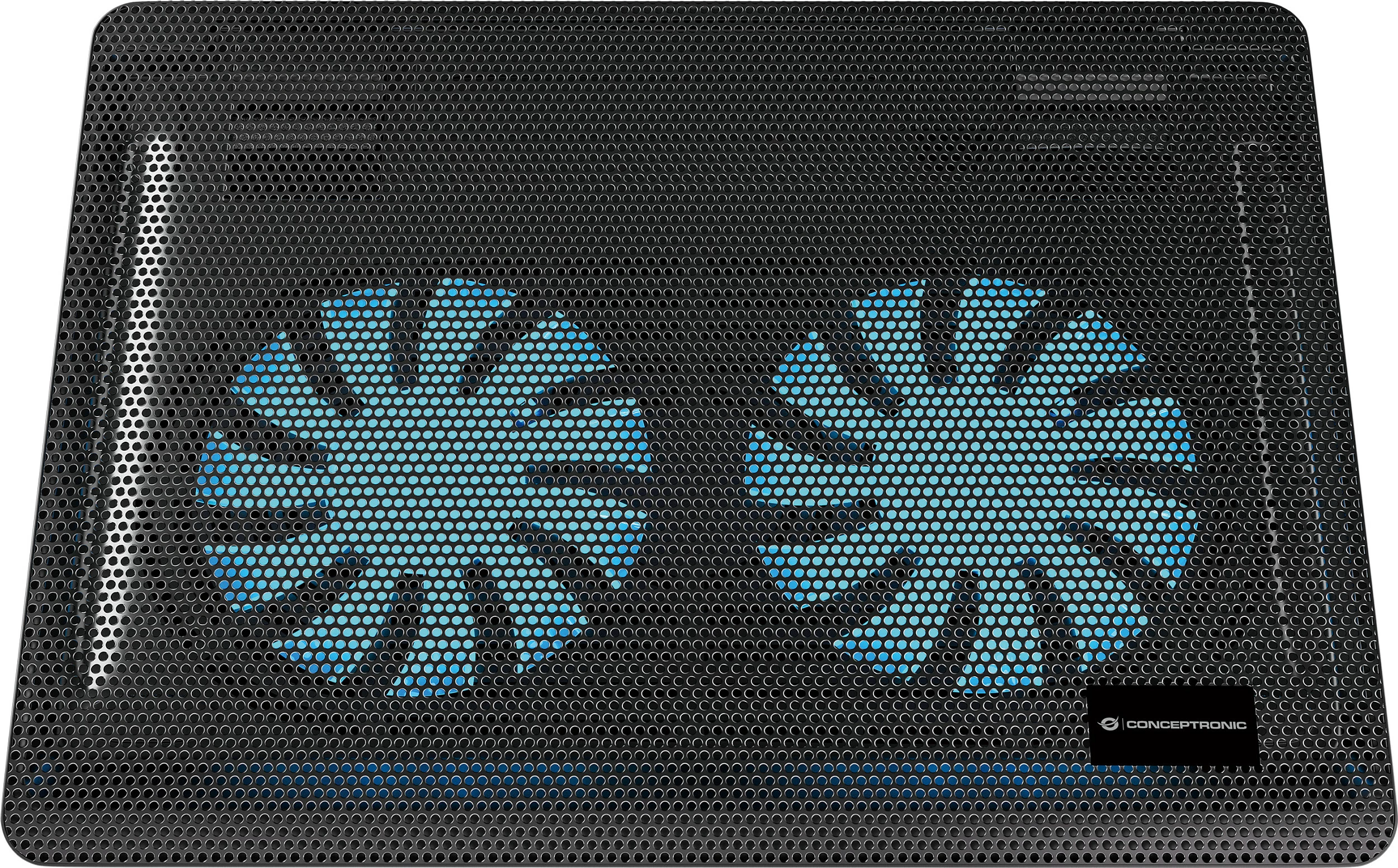 Mbështetëse ftohëse Conceptronic 2-Fan USB-A2.0 për laptop 15.6 inç, e zezë