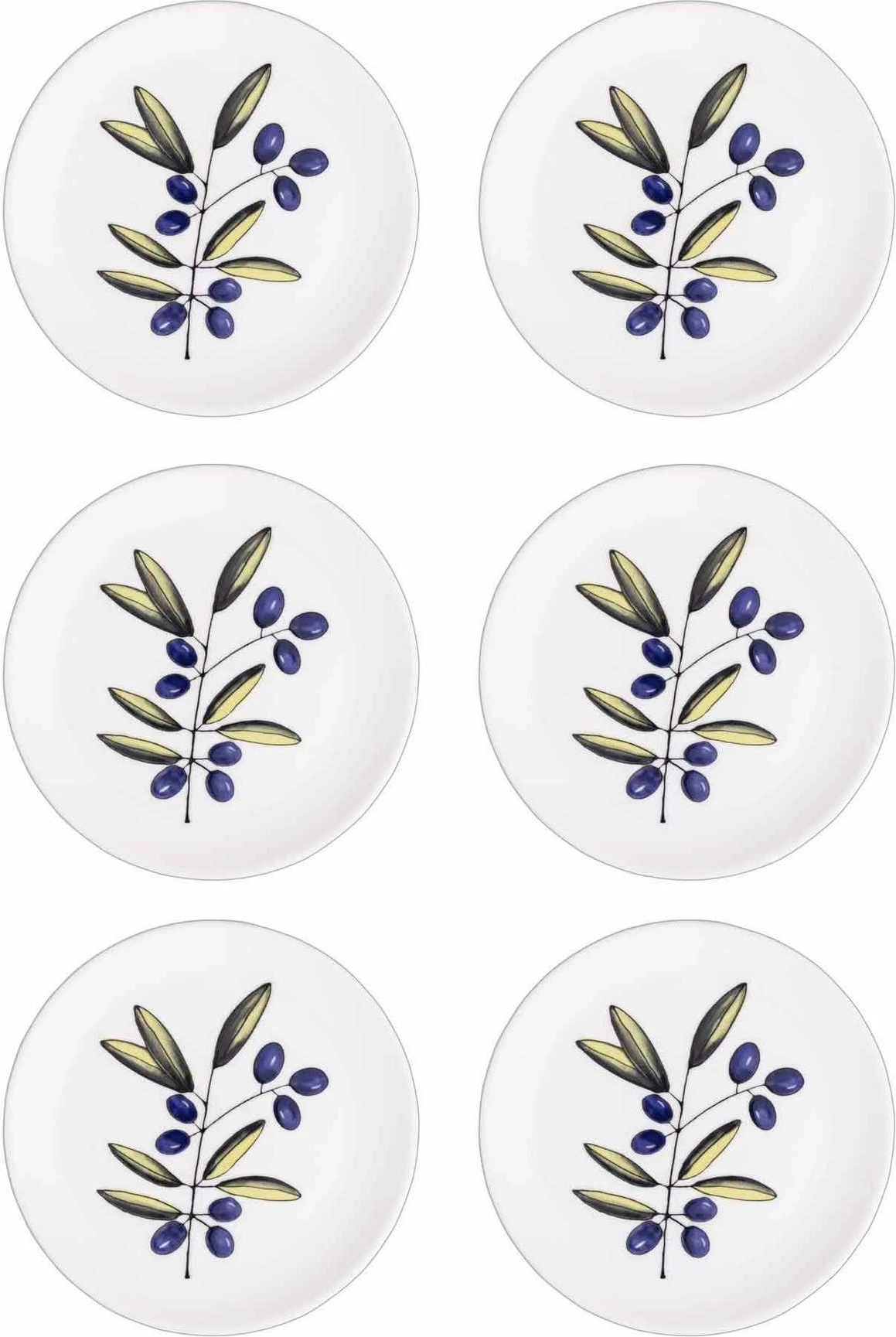 Set pjatash për ëmbëlsira, shumëngjyrëshe, Hermia Concept, OVS0001, 6 copë