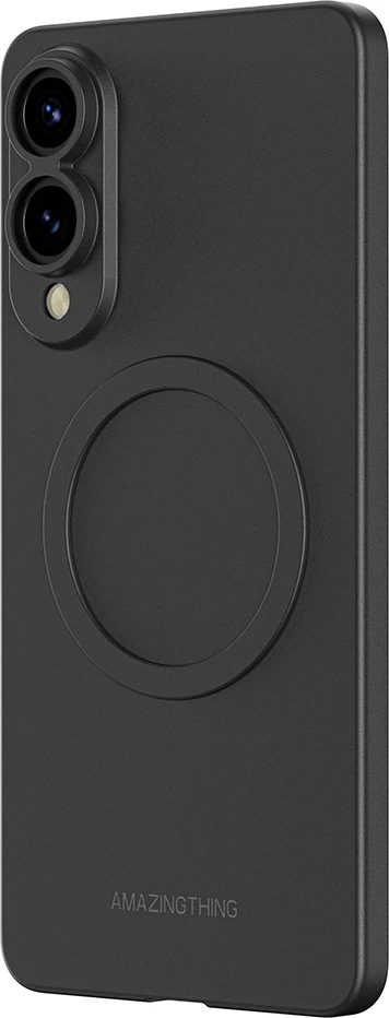 Mbështjellës AmazingThing Minimal Air me unazë magnetike për Samsung Galaxy S25 Edge, i zi