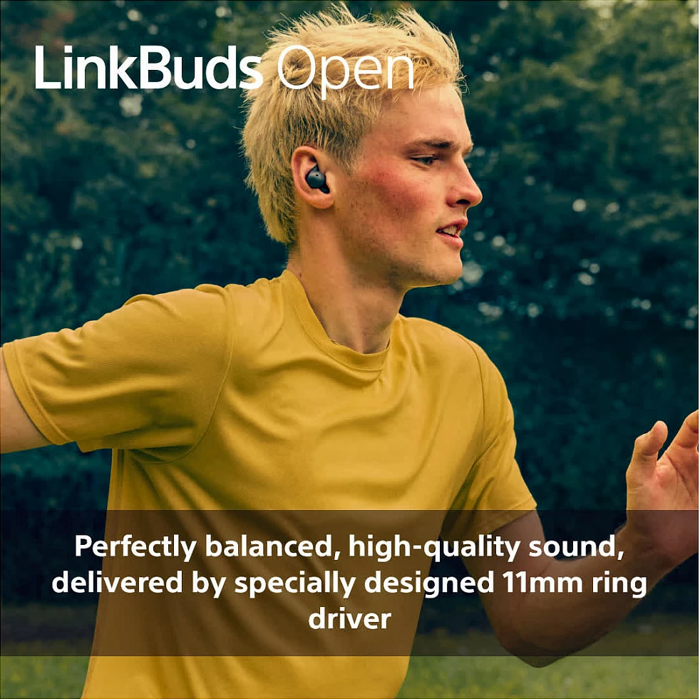 Kufje Sony LinkBuds Open WFL910B, wireless, Bluetooth 5.3, me kuti karikimi, 22 orë, të zeza