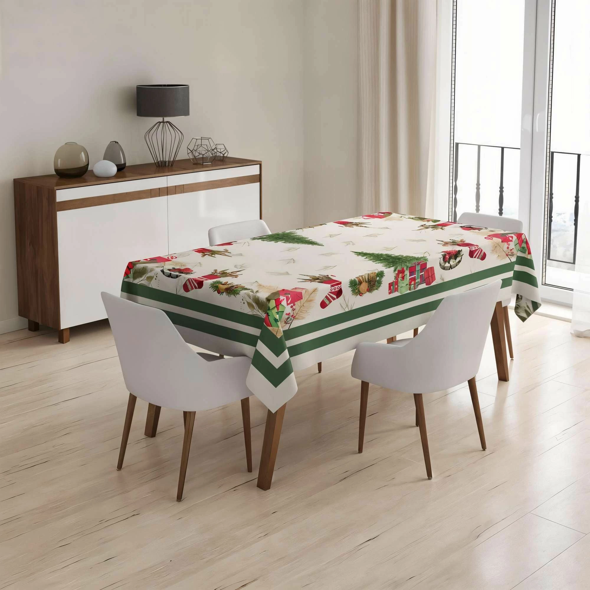 Mbulesë tavoline festive Hermia Concept, shumëngjyrëshe, 160x220cm