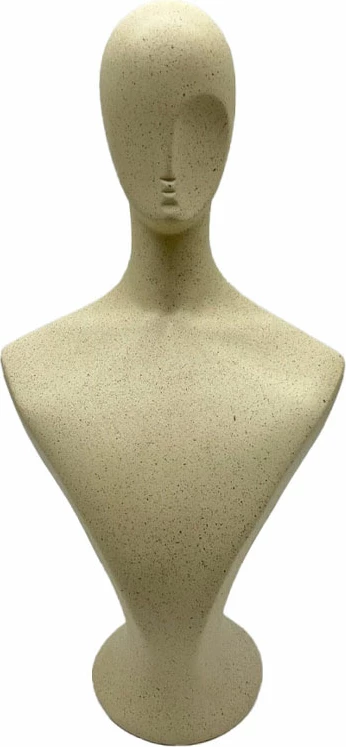 Figurë dekorative SILOU, polirezine, ngjyrë bezhë, 22.2x14.5x42cm