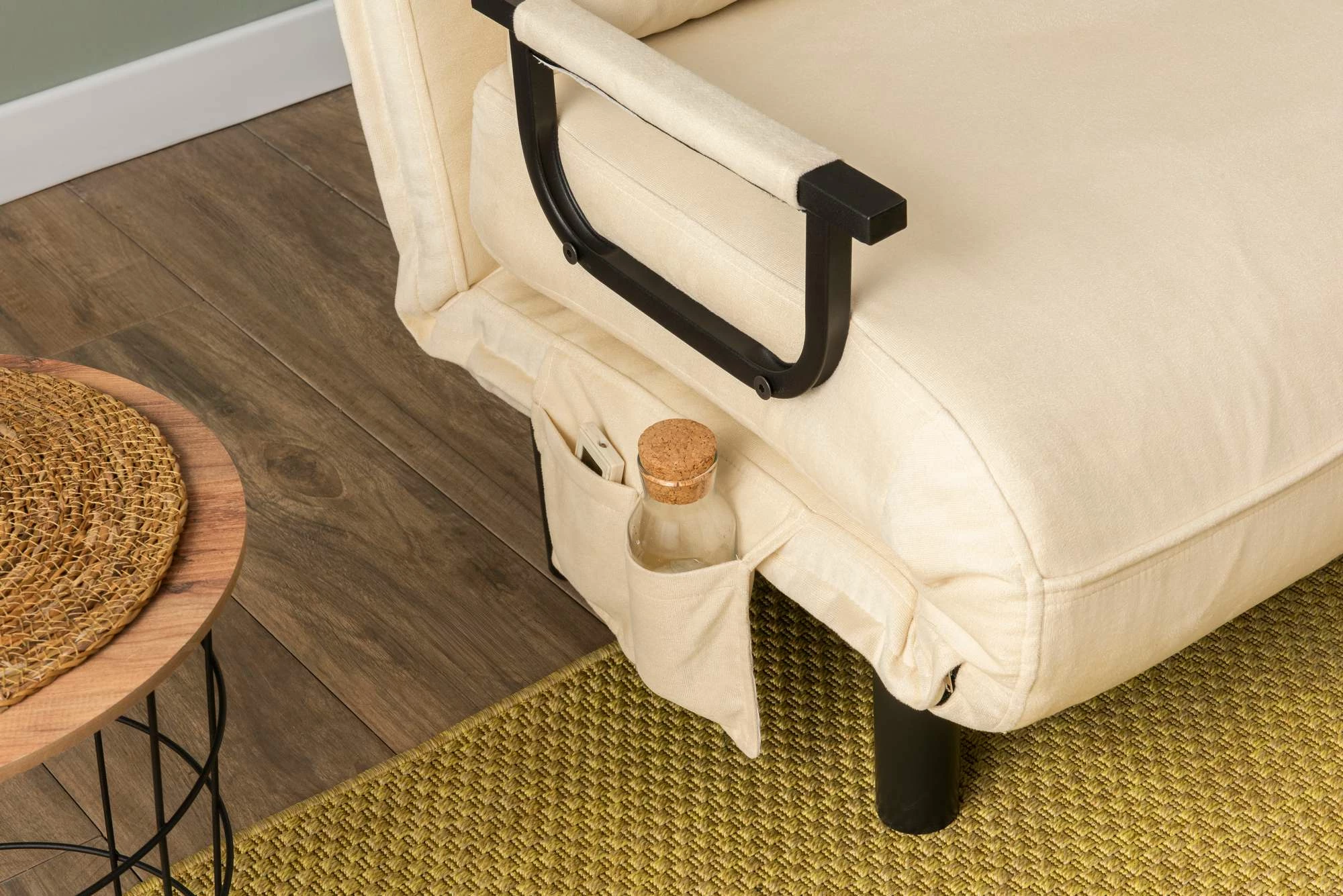 Krevat-karrige një vendës, Sento Single, ngjyrë krem