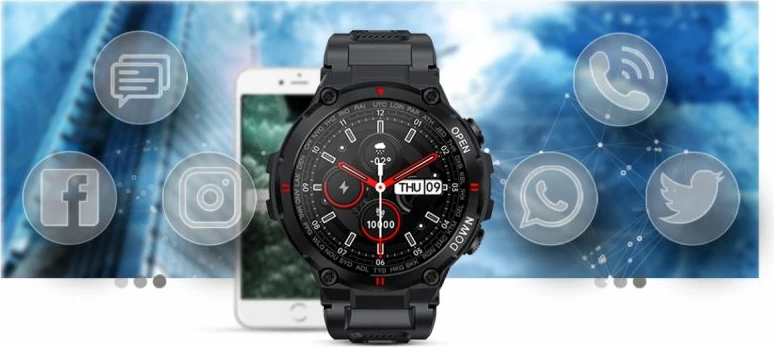 Smartwatch Gravity për të gjithë, e zezë