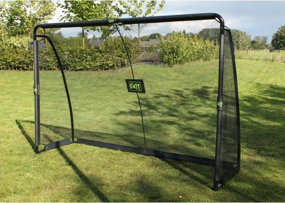 Portë futbolli Exit Finta 300x200 cm, me tarp stërvitjeje 3x2 m, e zezë