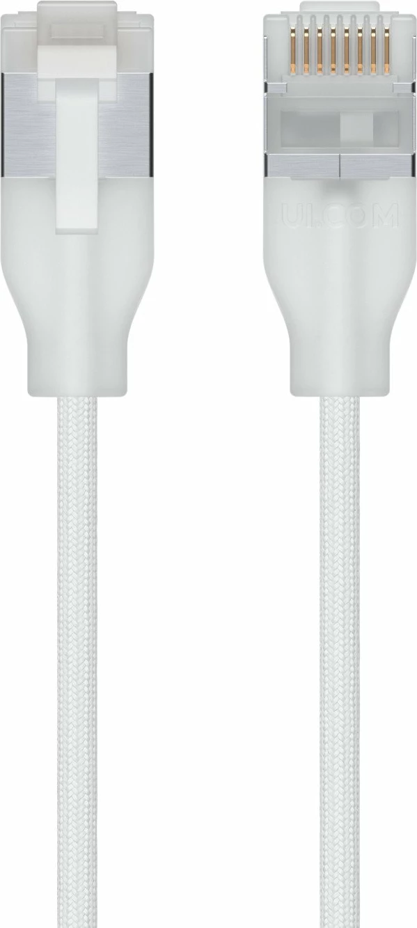Kabllo rrjeti Ubiquiti UACC-Cable-Patch-EL-C6A-2M-W Cat6a 2m F/UTP patchcord e bardhë transparente