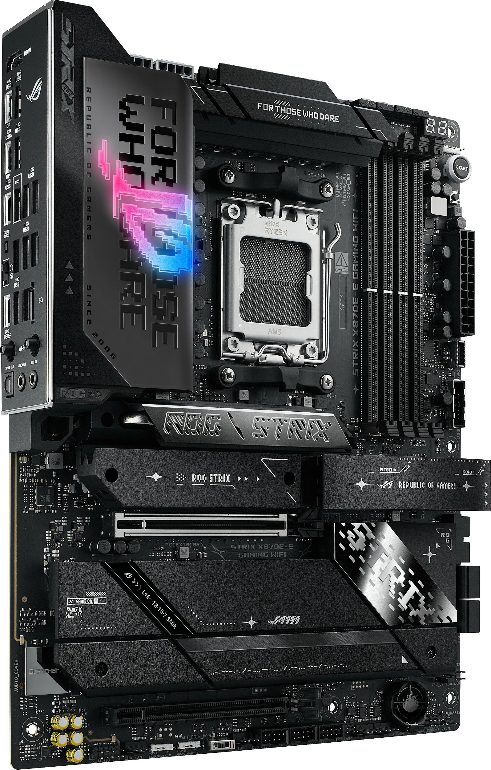 Pllakë amë ASUS ROG STRIX X870E-E GAMING WIFI, AMD, Socket AM5, DDR5, 192 GB