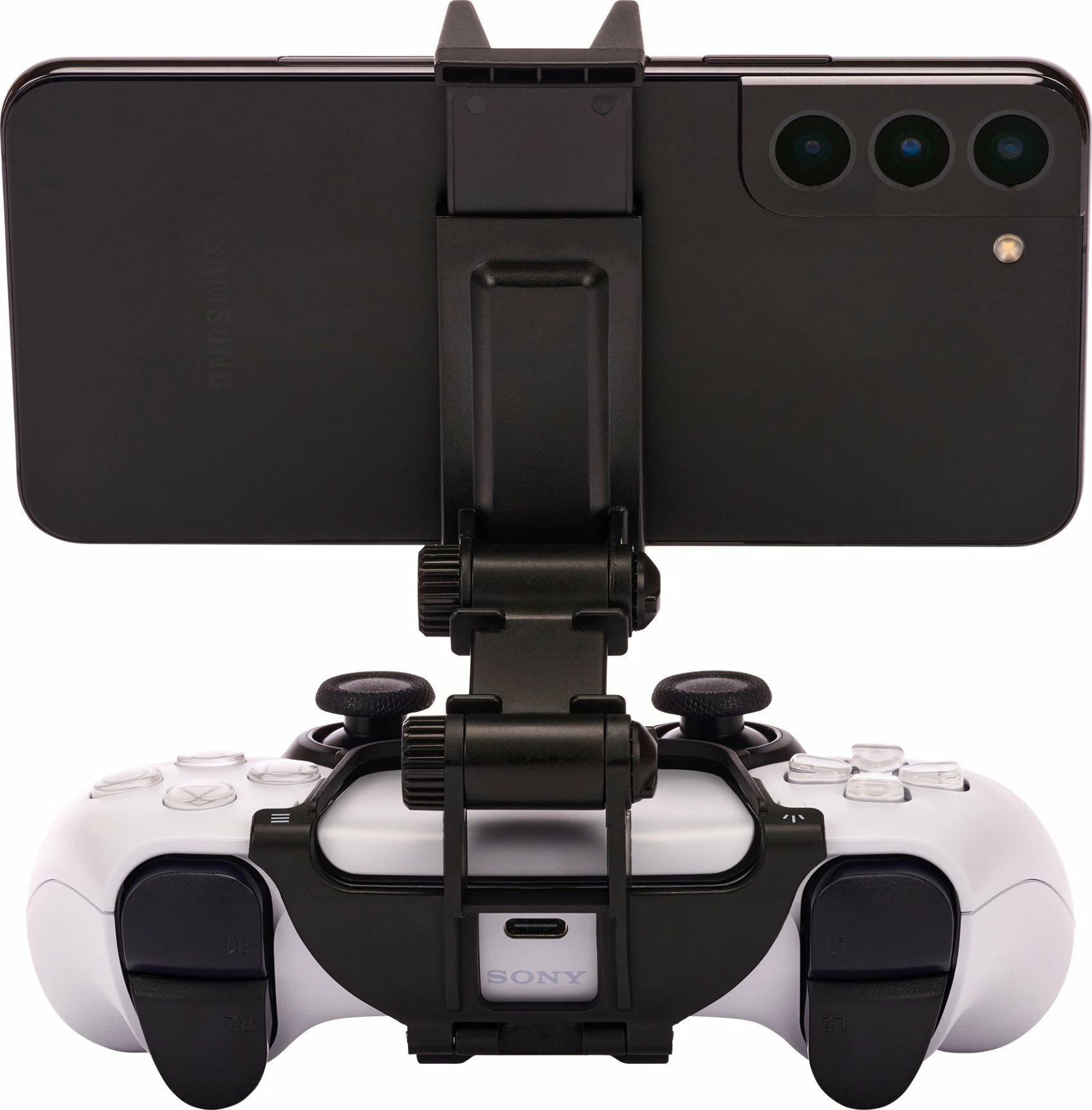 Mbajtëse telefoni PowerA Phone Holder për kontrollor DualSense & DualShock 4, e zezë