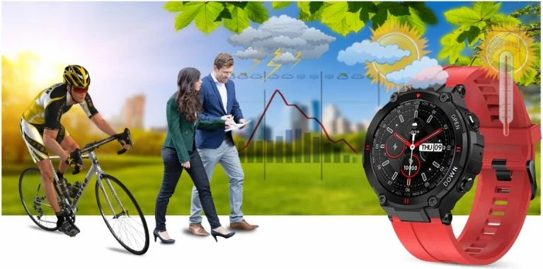 Smartwatch Gravity për meshkuj, e zezë