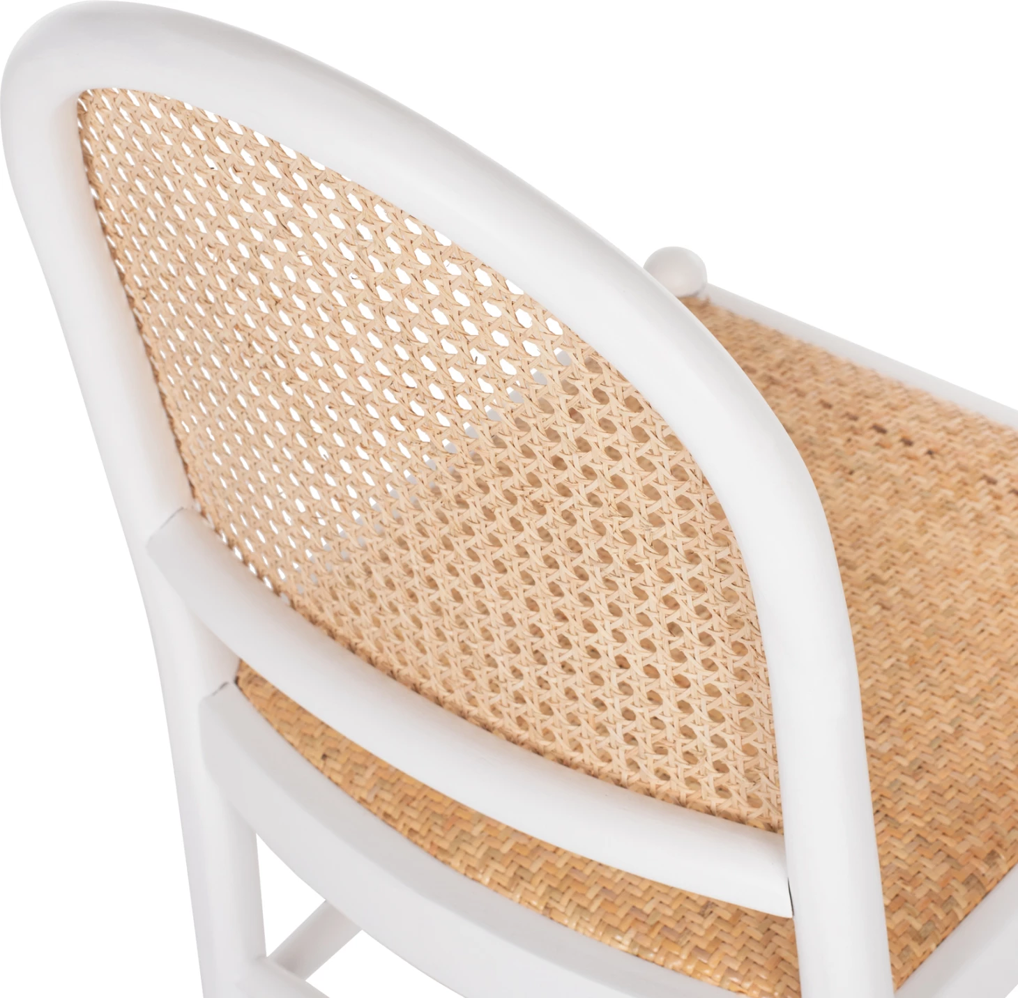 Karrige dru ahu, ngjyrë e bardhë-ratan bezhë, FH9407.03, 43x50x87H cm