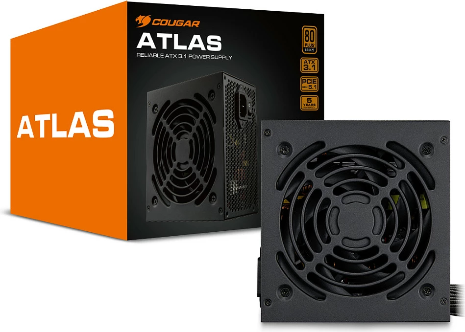 Power Supply Cougar ATLAS 750W, ATX 3.1, 80 Plus Bronze, i zi