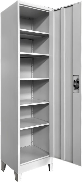 Dollap metalik Koya, ngjyrë gri e çelët, 50x45x190cm