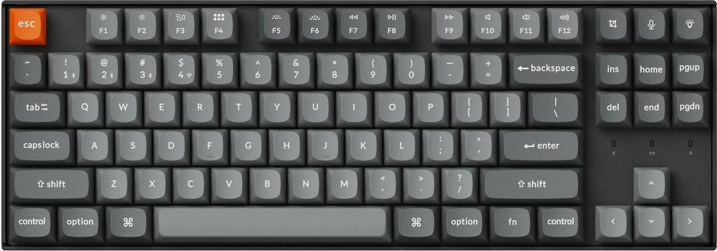 Tastierë mekanike Keychron K8M-H1, 80% TKL, Super Red Switch, RGB, Hot-Swap, ngjyrë e zezë